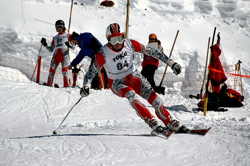 Ski Racer in Engelberg, Switzerland
