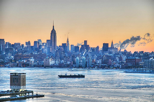 Picture entitled Winter Dawn Over Manhattan from Nicholas Oatridge
