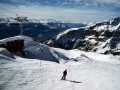 Skiing above Leukerbad