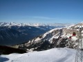 Flaschen Gondola looking over towards Mont Blanc, Leukerbad