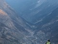 skier above Zermatt