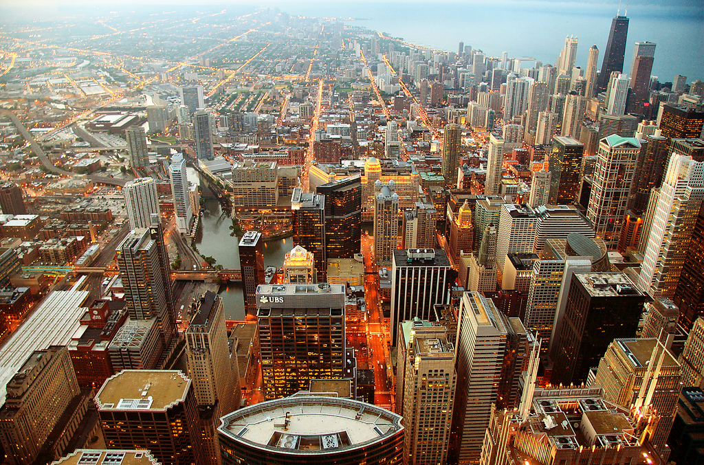 Picture entitled Sears Tower  View North from Nicholas Oatridge