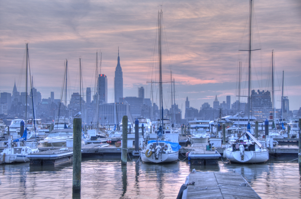 Picture entitled Sunrise Over Weehawken from Nicholas Oatridge